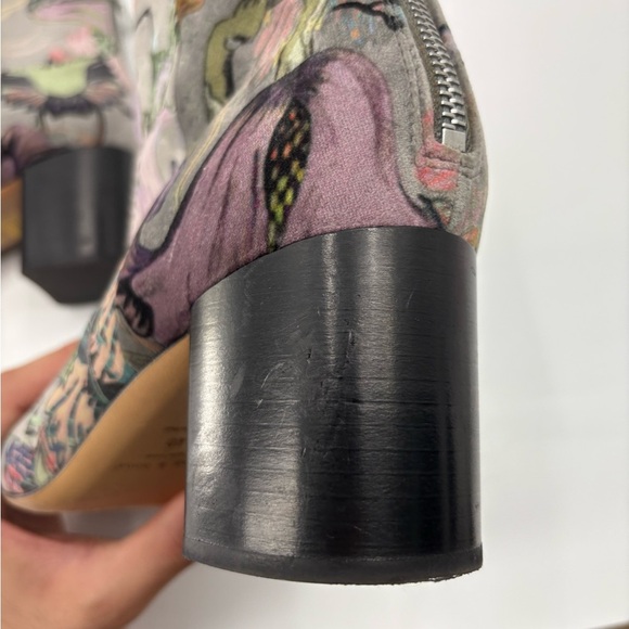 Rag & and Bone Floral Velvet Zip Up Drea Boho Festival Concert Boots Sz 40 US 9 - Picture 4 of 16